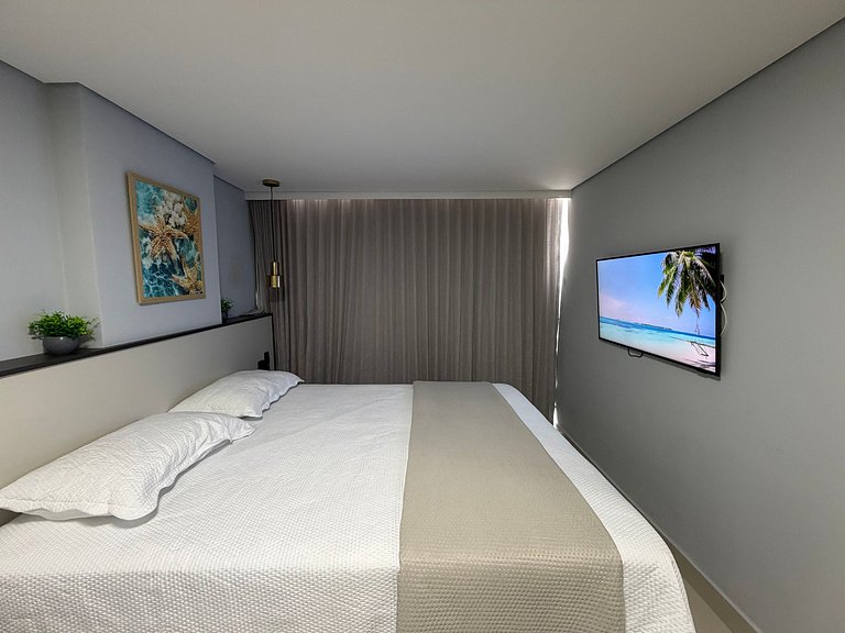 Flat Pé na Areia - Varanda Vista Mar - Piscina