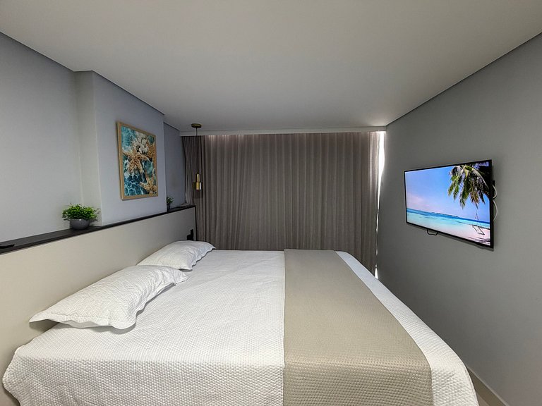 Flat Pé na Areia - Varanda Vista Mar - Piscina