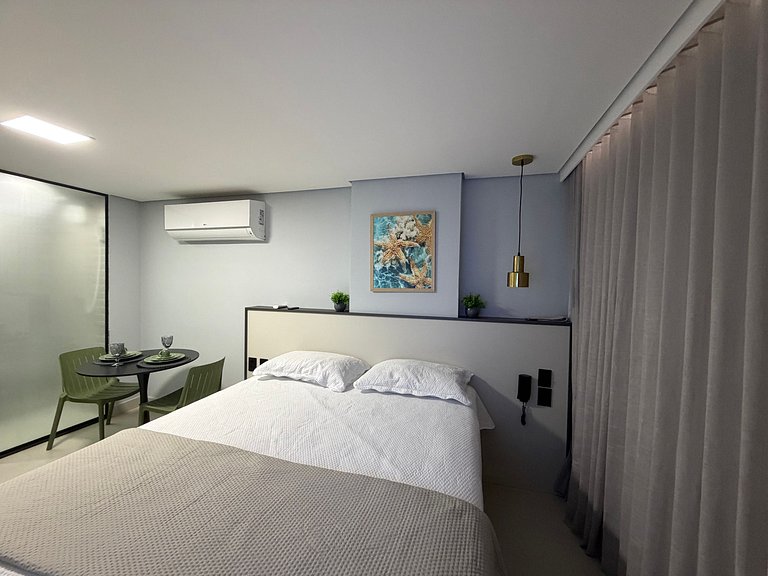 Flat Pé na Areia - Varanda Vista Mar - Piscina