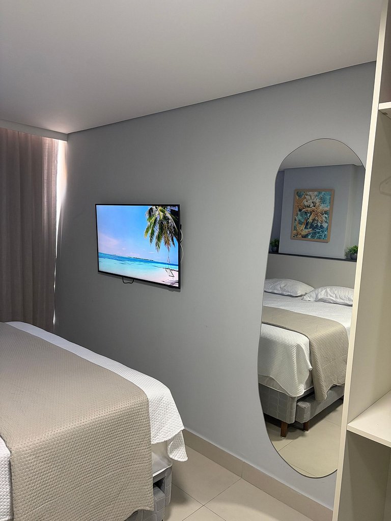 Flat Pé na Areia - Varanda Vista Mar - Piscina