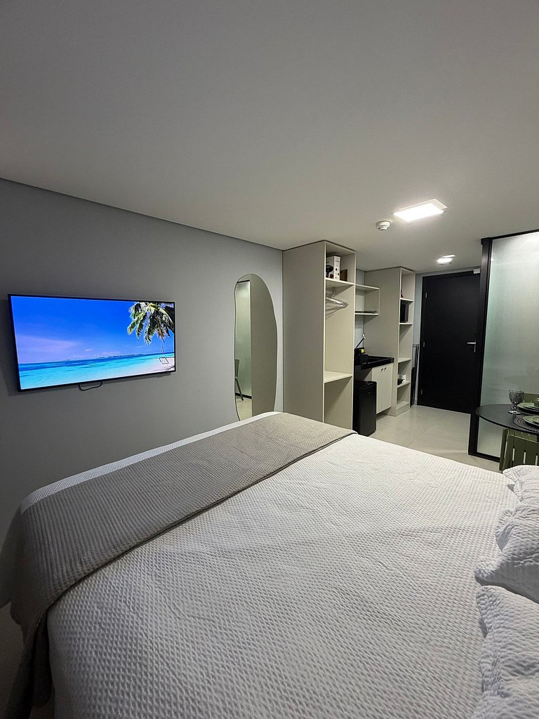 Flat Pé na Areia - Varanda Vista Mar - Piscina