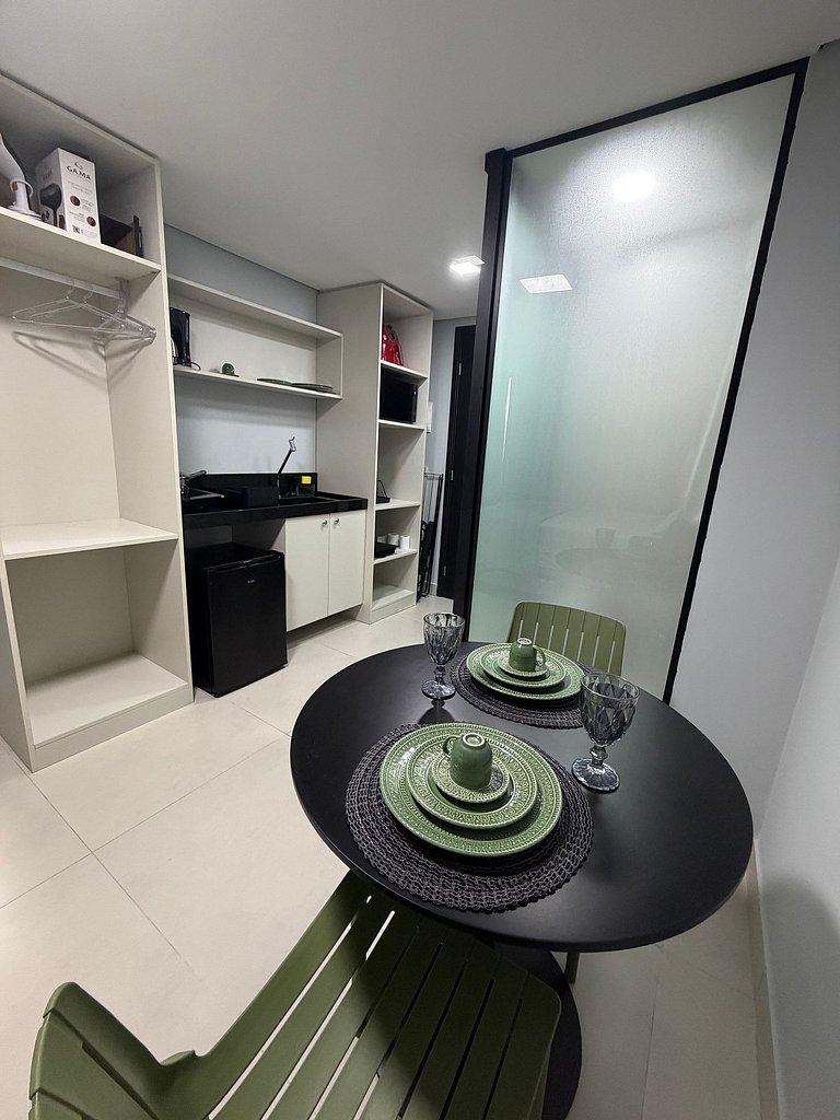 Flat Pé na Areia - Varanda Vista Mar - Piscina