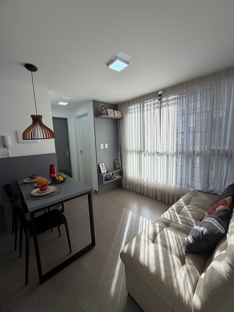 Flat 1 quarto Manaira com piscina