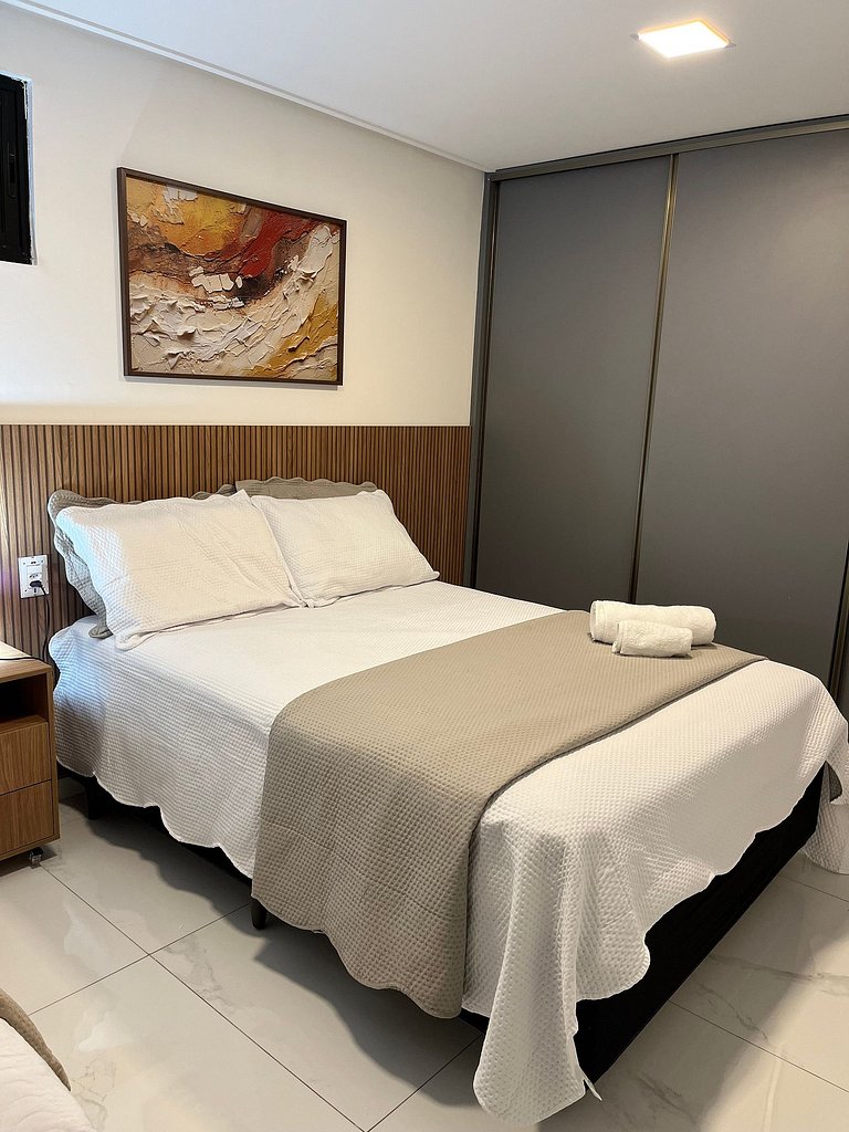 Flat 2 quartos, suite, tambau