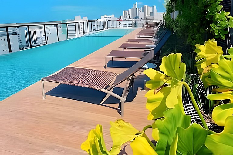 Flat moderno e cheio de estilo em Tambaú