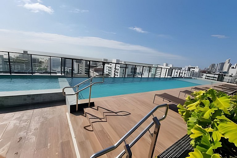 Flat moderno e cheio de estilo em Tambaú