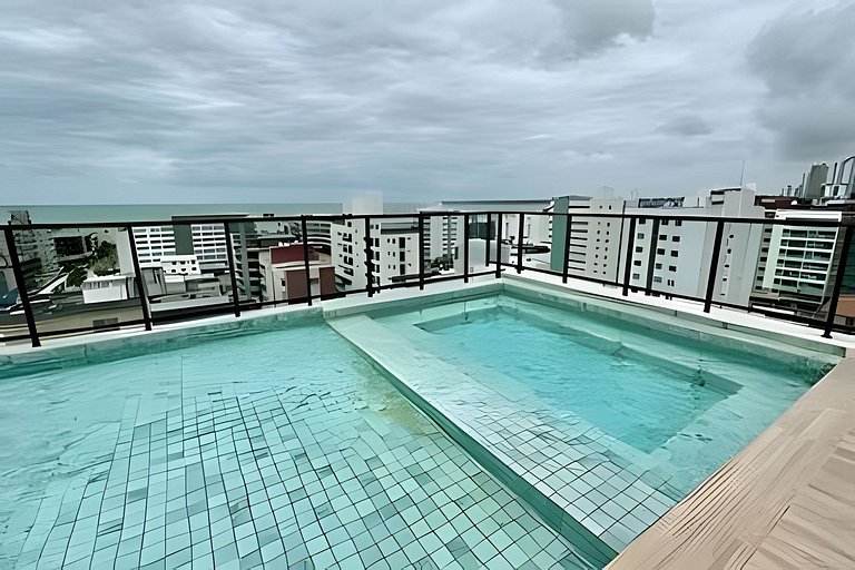 Flat moderno e cheio de estilo em Tambaú